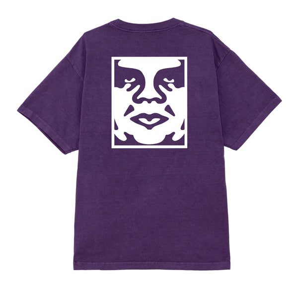 Obey Bold Icon Face T-Shirt - Pigment Plum Perfect - Streetart.fr